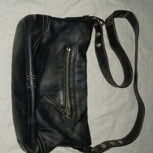 Coach Convertible Crossbody / Shoulder Bag F10939, Soft Black Leather